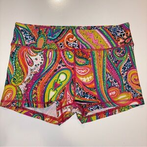 Trina Turk Women's 8 Paisley Shorts Quirky Multicolor